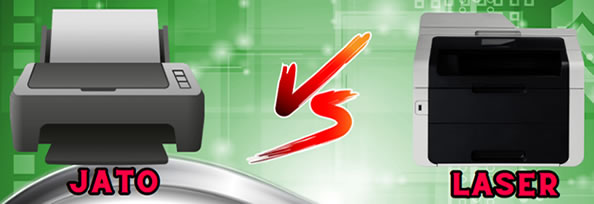 Impressora jato de tinta ou laser
